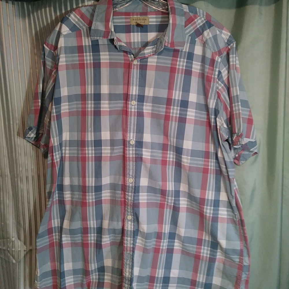 Sonoma short-sleeve plaid shirt
